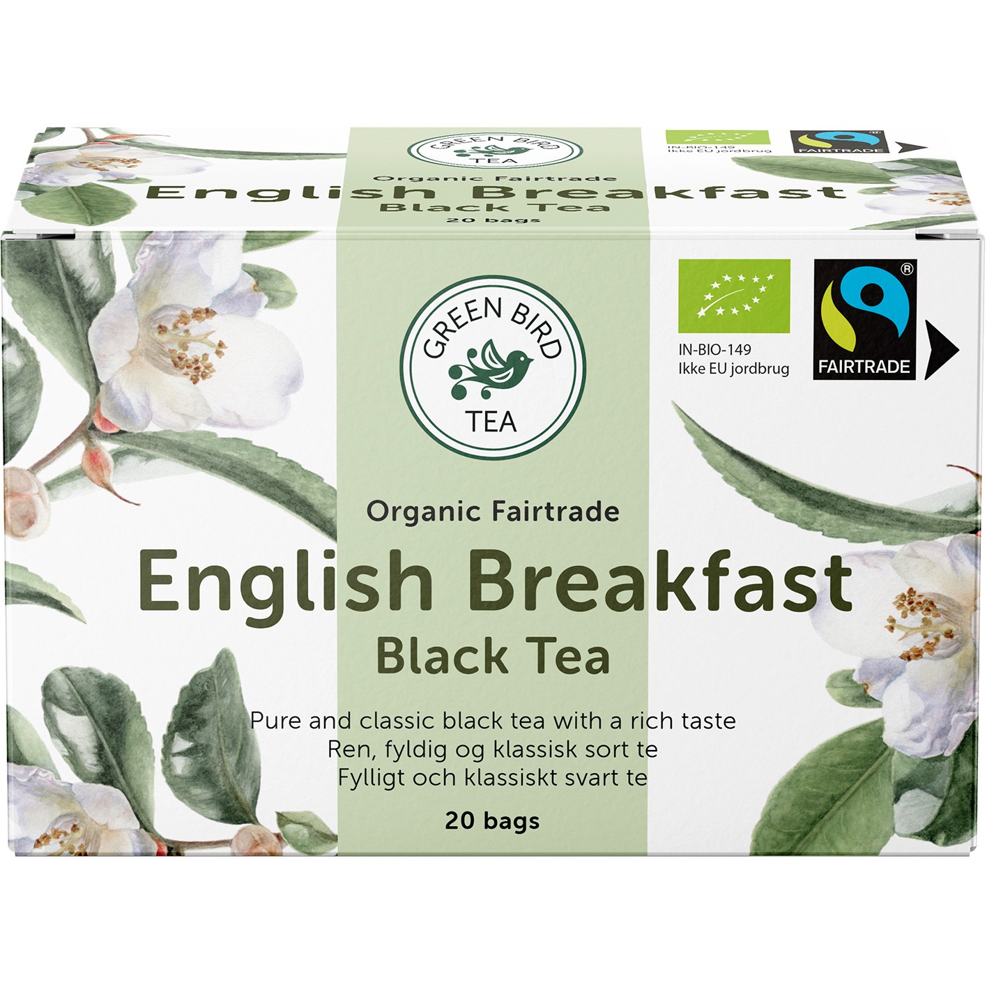 Green Bird English Breakfast økologisk te 20 breve