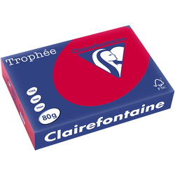 Trophee A4 kopipapir 80g rød 500ark