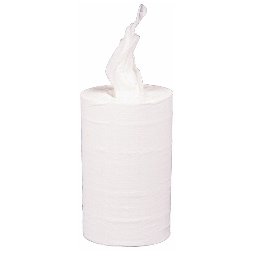 Håndklæderulle Svane Mini Plus 72m Hvid 2-lags u/hylse Håndklæderulle