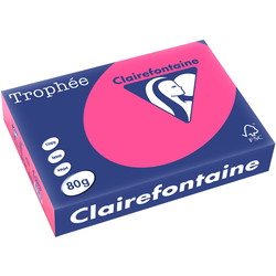 Trophee kopipapir A4 80g fluo pink 500ark