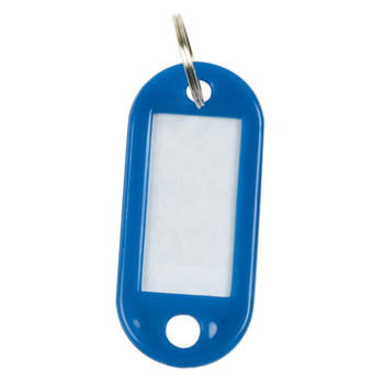 Q-connect nøglevedhæng blå 10stk