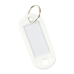 Q-connect nøglevedhæng hvid 10stk