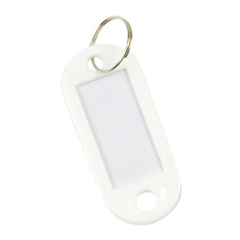 Q-connect nøglevedhæng hvid 10stk