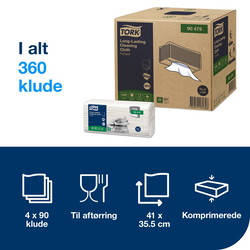 Tork 90479 Premium W4 allround aftørringsklude 4x90ark hvid