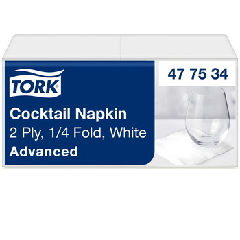 Tork 477534 Advanced servietter 24x24cm hvid 200stk