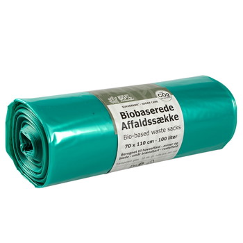 BIO-affaldssække 100L 70x110cm 40my grøn 10stk