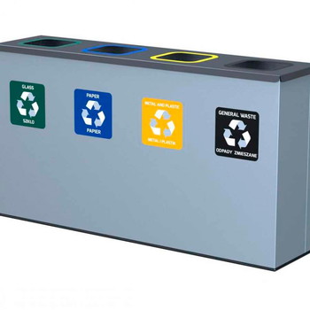 Eco sorteringsstation med sækkeholdere 4x60L