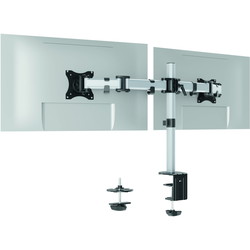 Durable Select monitorarm til 2 skærme 27" sølv