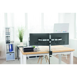Durable Select monitorarm til 2 skærme 27" sølv