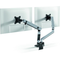 Durable Select Plus monitorarm til 2 skærme 32" sølv