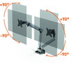 Durable Select Plus monitorarm til 2 skærme 32" sølv