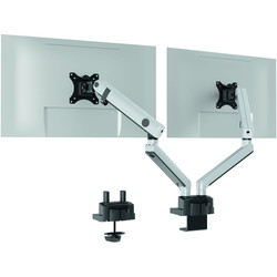 Durable Select Plus monitorarm til 2 skærme 32" sølv