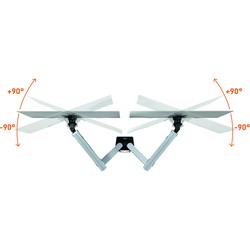 Durable Select Plus monitorarm til 2 skærme 32" sølv