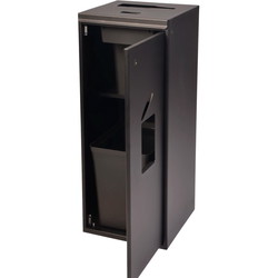 Affaldsbeholder med tre indkasthuller 1,3L+10L+20L sort