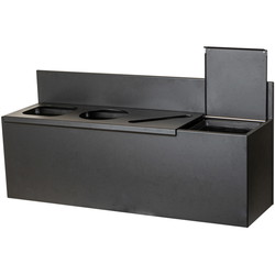 Sorteringsstation med 4 inderspande 4x15L sort