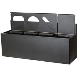 Sorteringsstation med 4 inderspande 4x15L sort