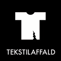 Tekstilaffald piktogram u/baggrund 12x12cm