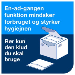 Tork 747450 Advanced vaskeklude 19x25cm hvid