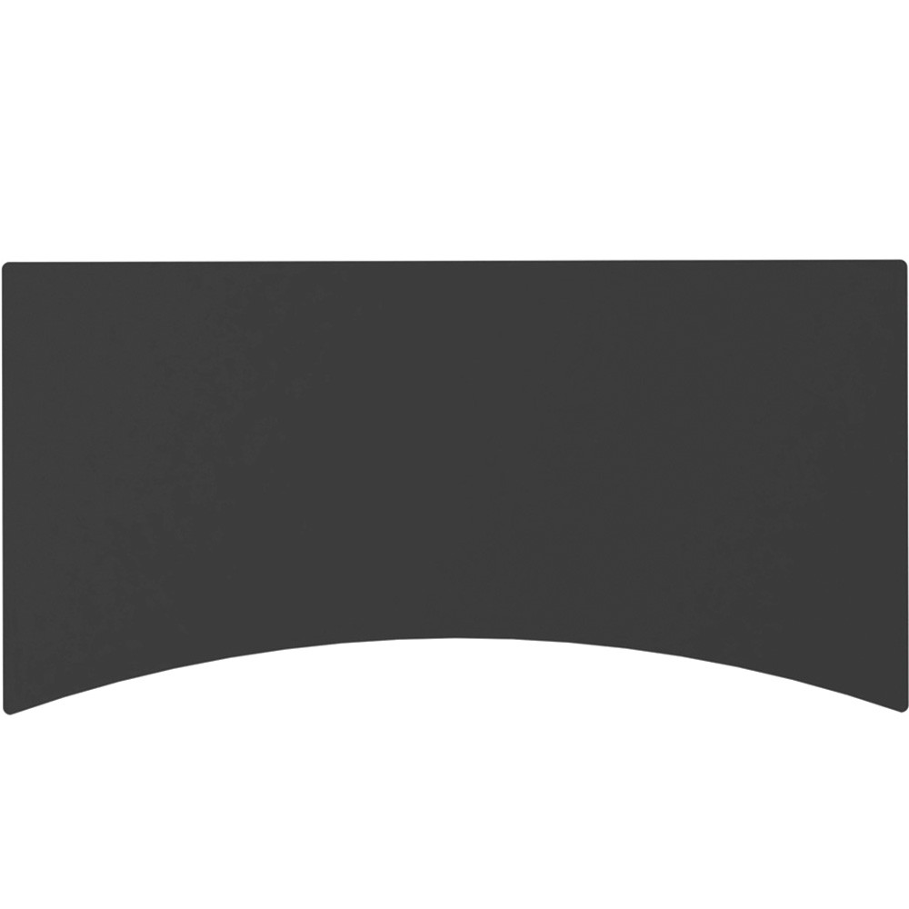 Bordplade sort linoleum m/mavebue, 90x180cm