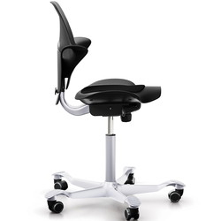 HÅG Capisco Puls 8010 kontorstol, xtreme sort/sølv, 200 mm gaslift