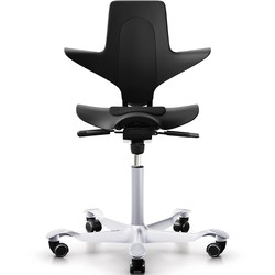 HÅG Capisco Puls 8010 kontorstol, xtreme sort/sølv, 200 mm gaslift