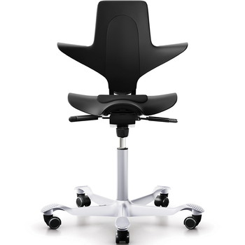 HÅG Capisco Puls 8010 kontorstol, xtreme sort/sølv, 200 mm gaslift