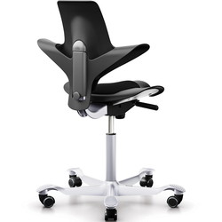 HÅG Capisco Puls 8010 kontorstol, xtreme sort/sølv, 200 mm gaslift