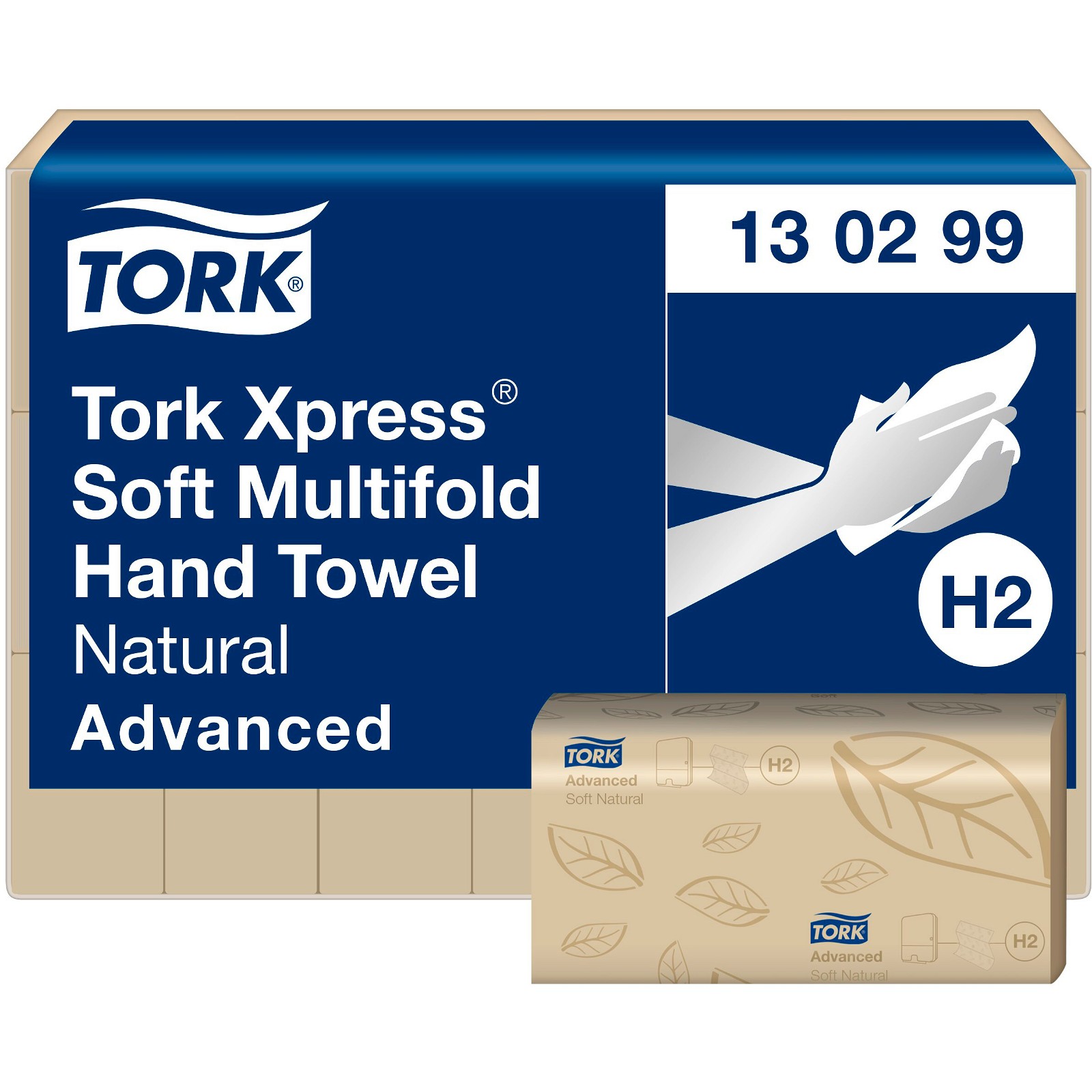 Tork Advanced Xpress håndklædeark H2 24x21,3cm natur