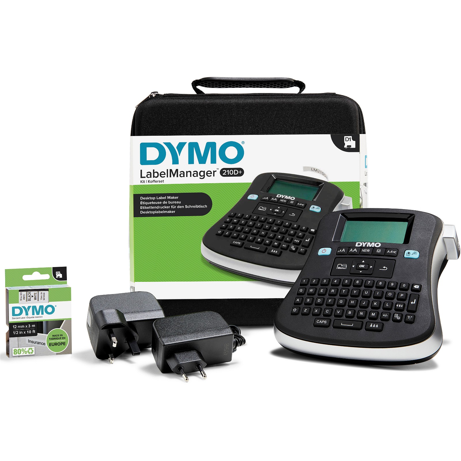 Dymo LabelManager 210D+ labelprinter kit case
