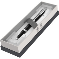 Parker IM Stainless Steel CT kuglepen medium 0,7mm mat sort