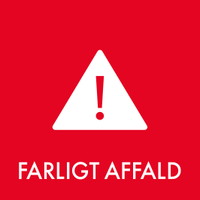Piktogram Farligt affald 12x12cm