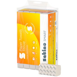 Satino Smart håndklædeark 2lags 23x24cm hvid 4000ark