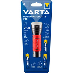 Varta Outdoor Sports F10 lommelygte rød/sort
