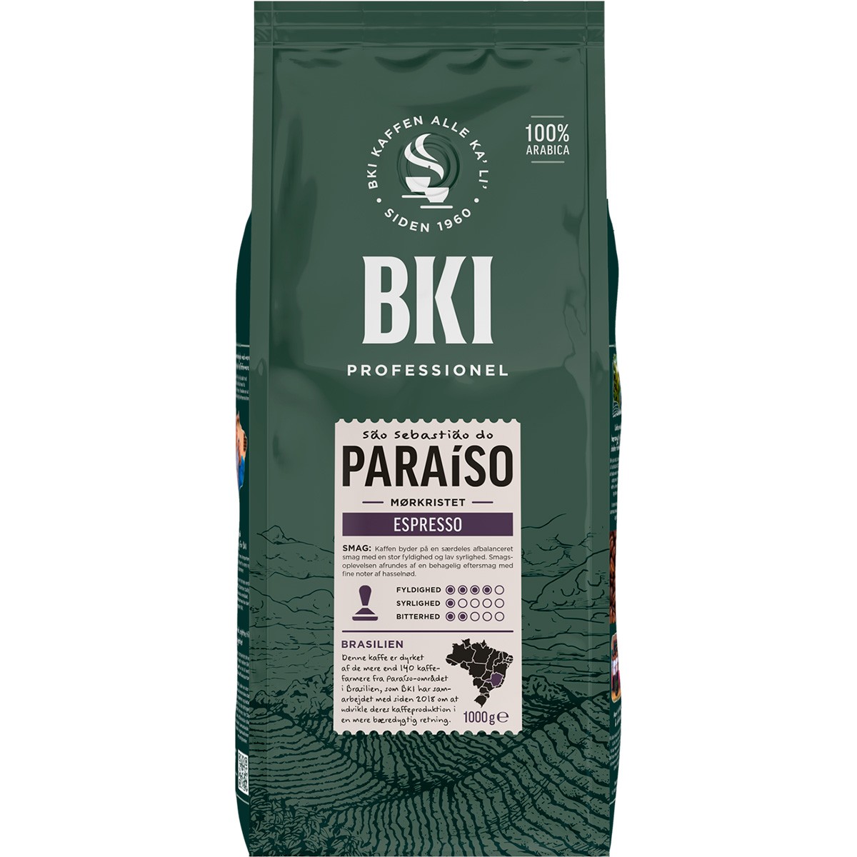 BKI Paraiso kaffe espressobønner 1kg
