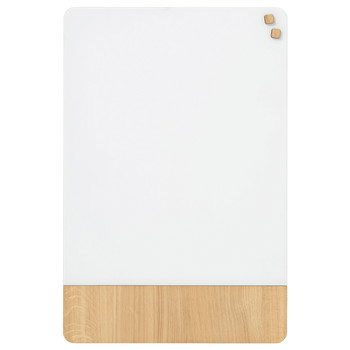 NAGA magnetisk glastavle 60x80cm mat hvid/egefiner