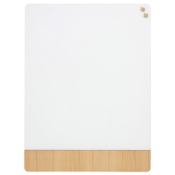 NAGA magnetisk glastavle 90x120cm mat hvid/egefiner