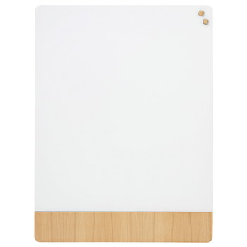 NAGA magnetisk glastavle 90x120cm mat hvid/egefiner