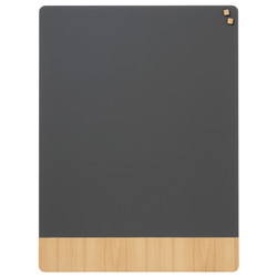 NAGA magnetisk glastavle 90x120cm mat grå/egefiner 