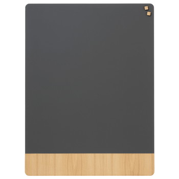 NAGA magnetisk glastavle 90x120cm mat grå/egefiner 