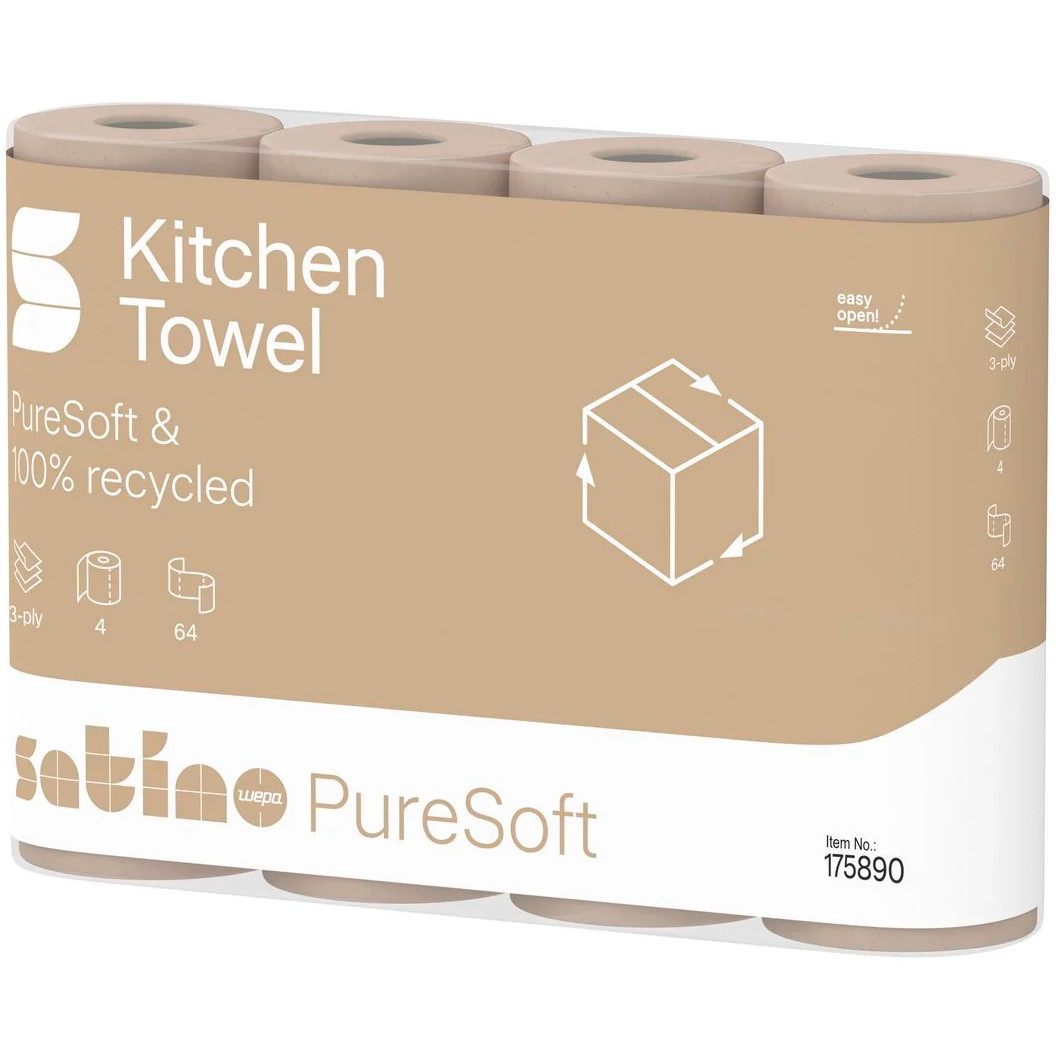 Satino PureSoft køkkenrulle 3-lags 26cmx14m 32rl