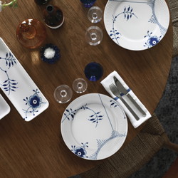 Royal Copenhagen Blå Mega Riflet fad 36cm