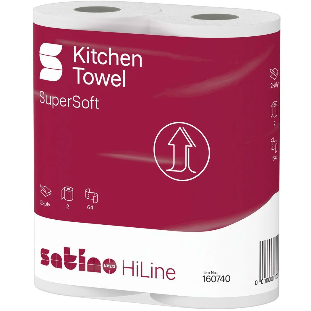 Satino HiLine køkkenrulle 2-lags 23cmx14m hvid 32rl