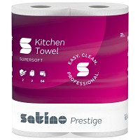 Satino Prestige køkkenrulle 2-lags 23cmx14m hvid 32rl