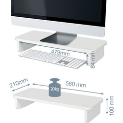 Leitz Cosy Ergo monitorstander 20kg hvid