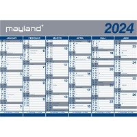 Mayland 2024 24064100 2x6mdr vægkalender 70x100cm