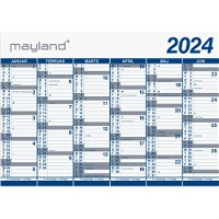 Mayland 2024 24065400 2x6mdr vægkalender 70x100cm