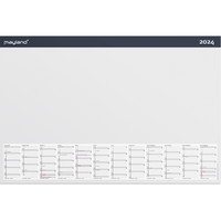 Mayland 2024 24137000 skriveunderlag m/årskalender 40x60cm hvid