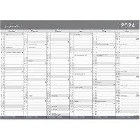 Mayland 2024 24268800 Basic kontorkalender A2 42x60cm grå