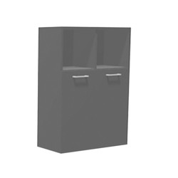 Kontorreol C3 m/6 rum 2 låger antracit