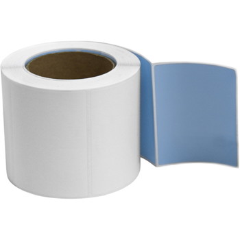 Dæklabel etiketter 75x100mm Ø76mm blå